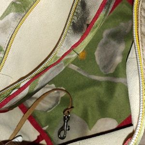 Small satchel bag hunter green/off white